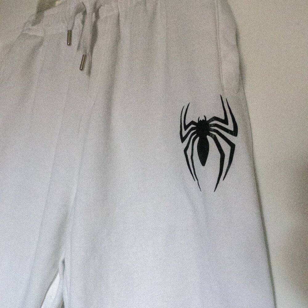 Spider-man Fleece White Sweatpants